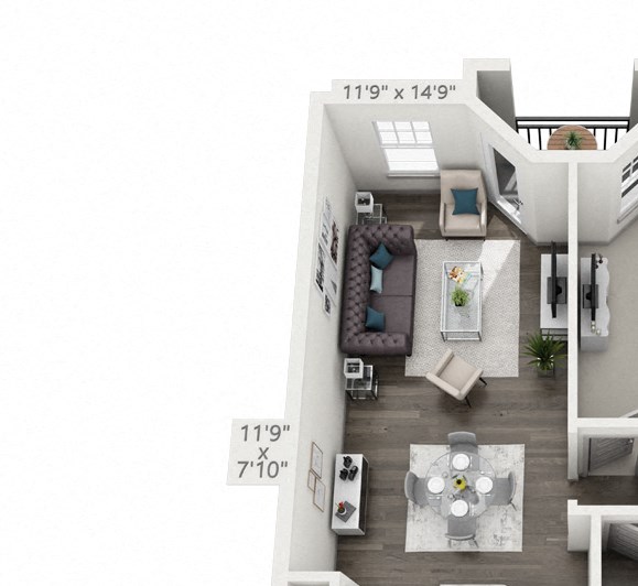Large one bedroom apartment hawthorne at parkside